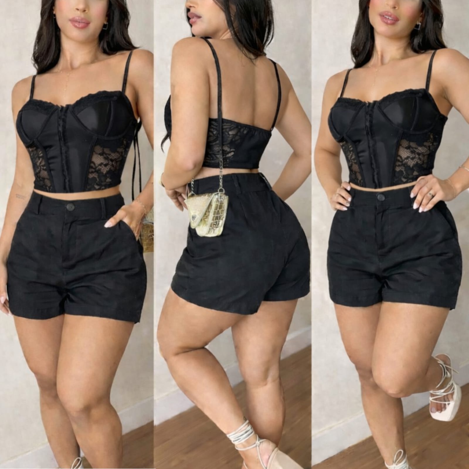 Conjunto Linho Preto Cirrê