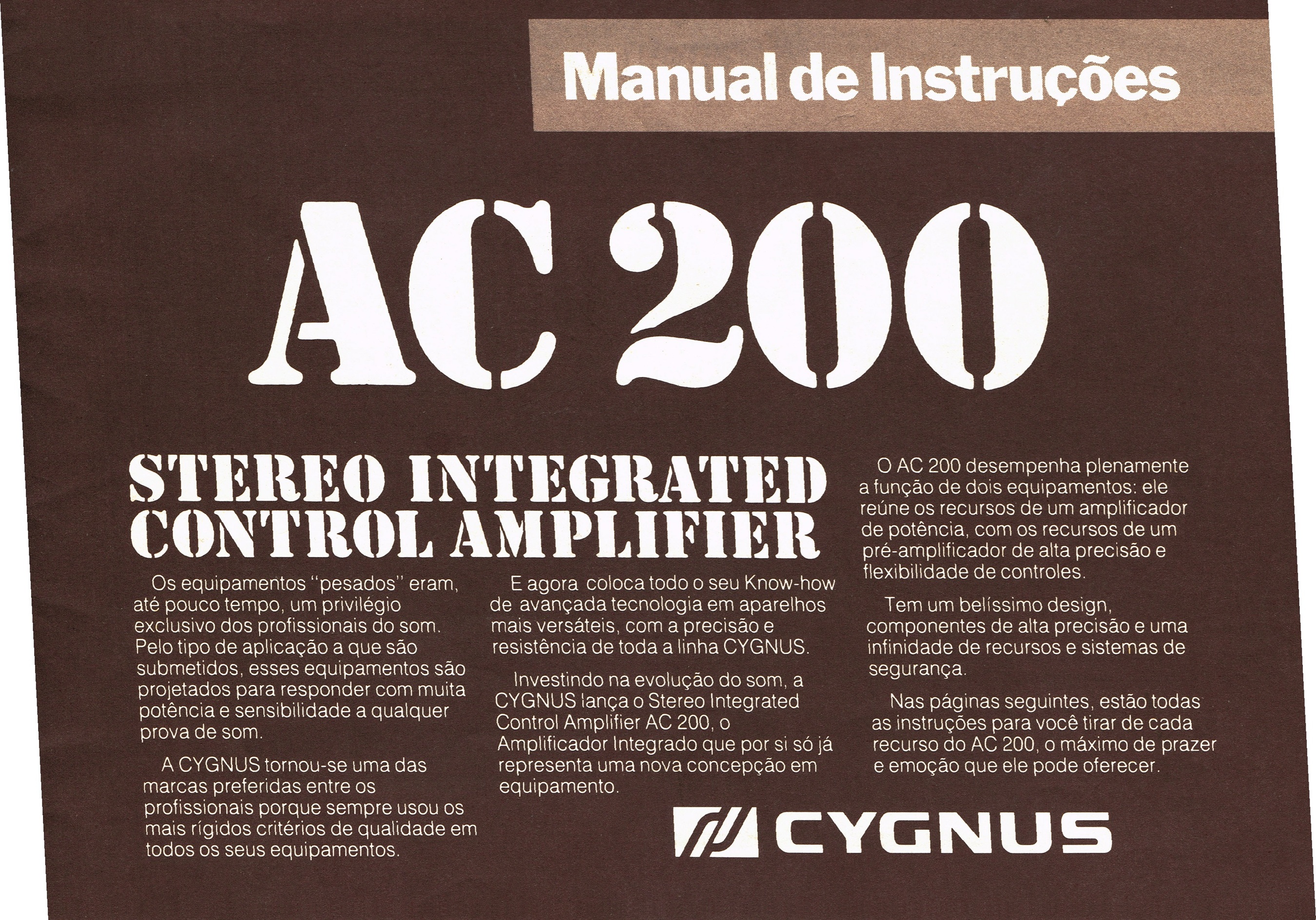 Manual Amplificador Integrado AC200