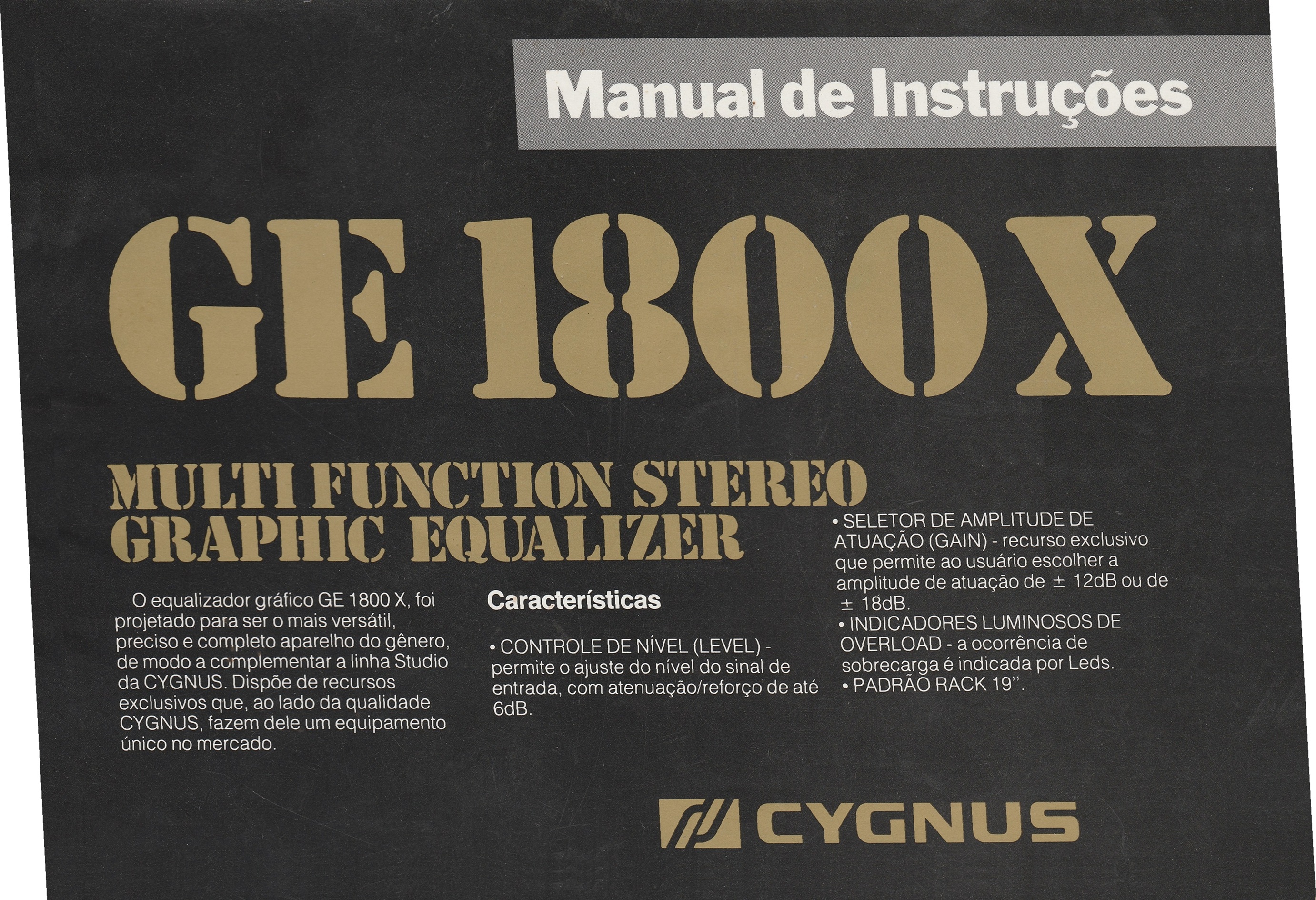 Manual Equalizador GE1800X