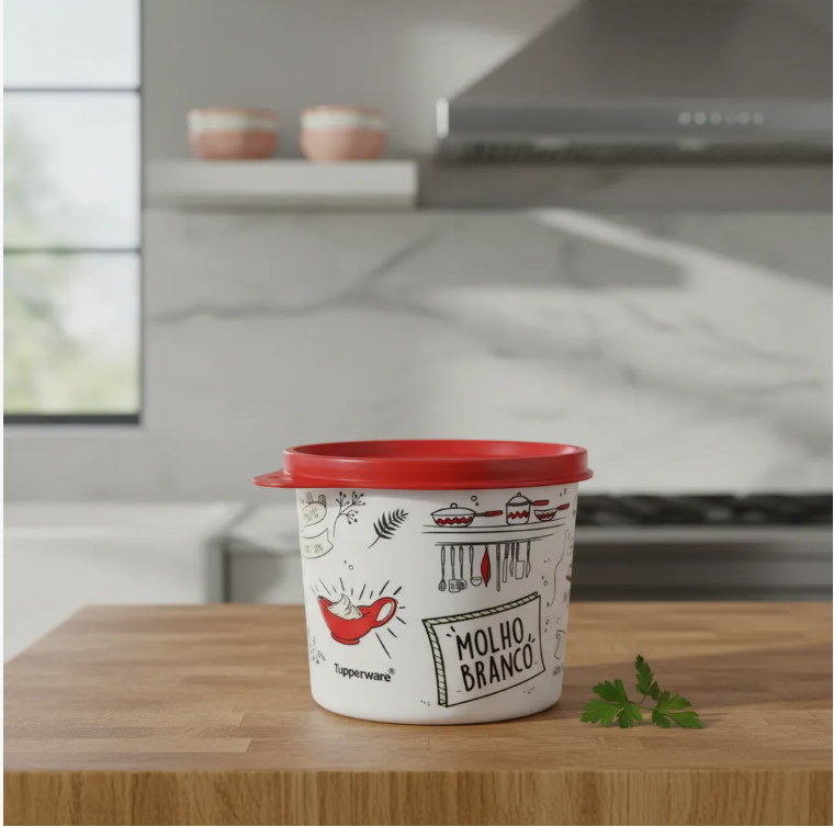 Redondinha livros de receita  molho branco  500ml  Tupperware  sendchosen