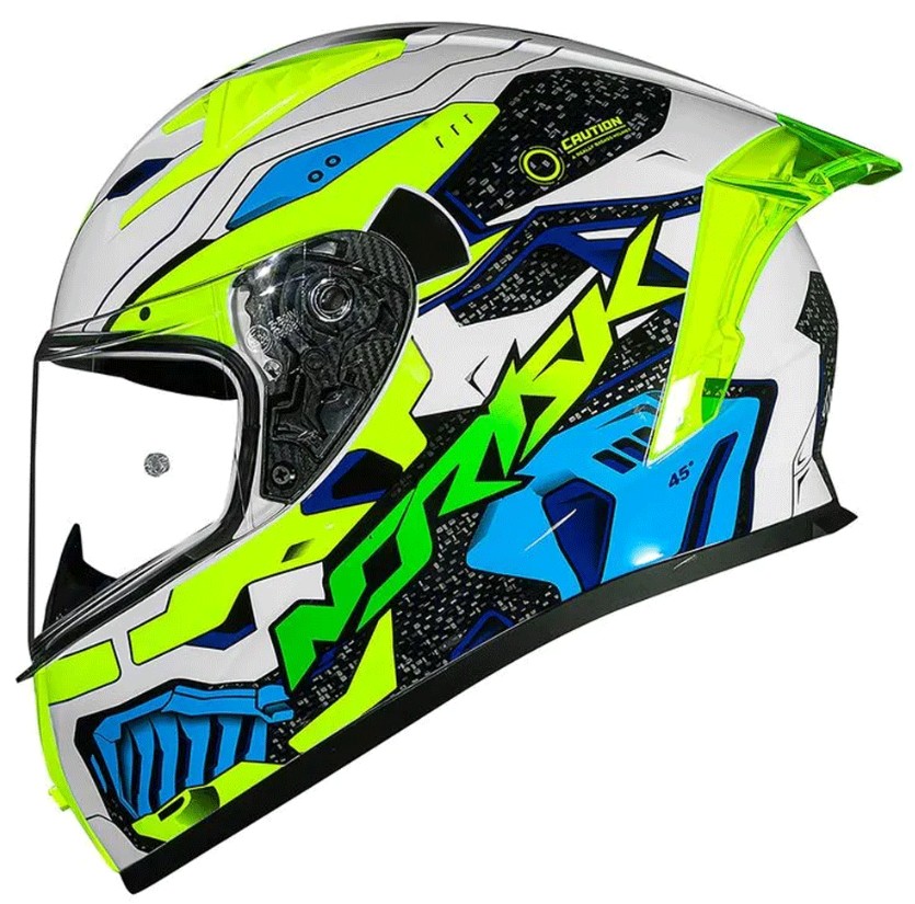 Capacete Norisk Flow Robot Branco/Amarelo