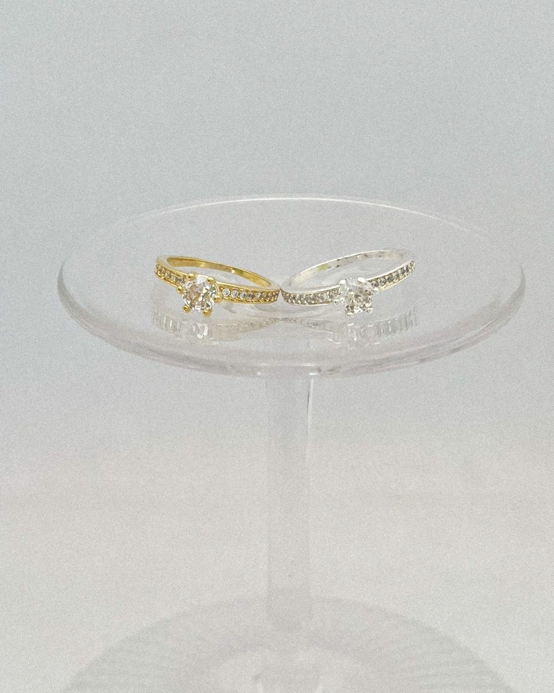 Anel solitério princess