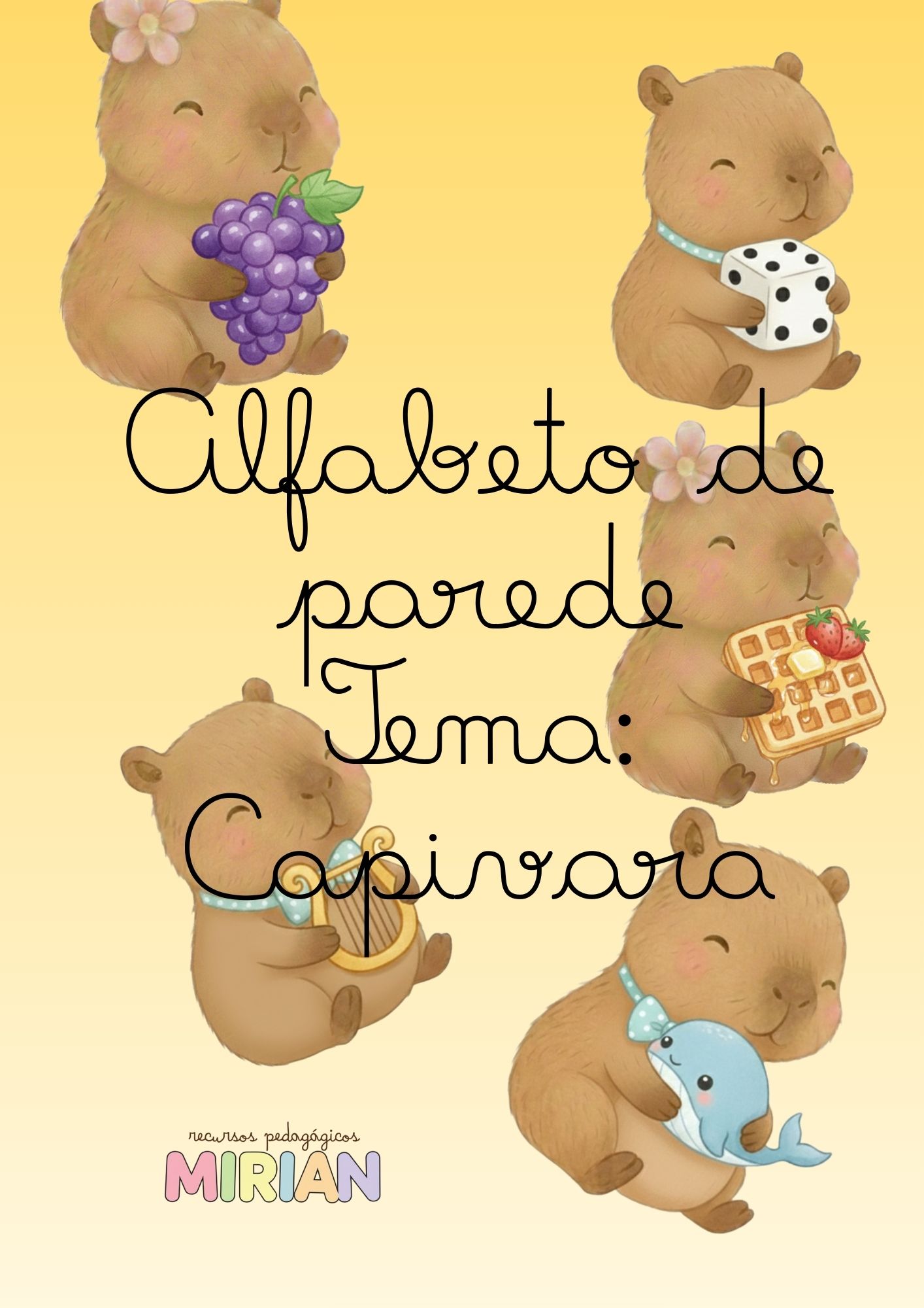 Alfabeto de parede Capivara