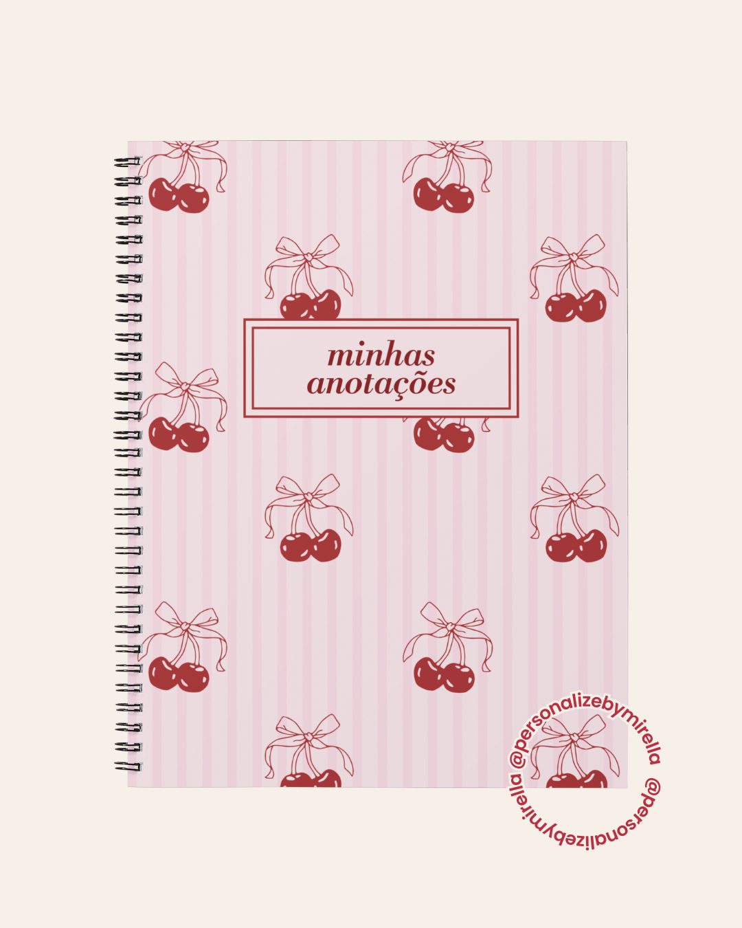 Caderno - Anotações Cerejas