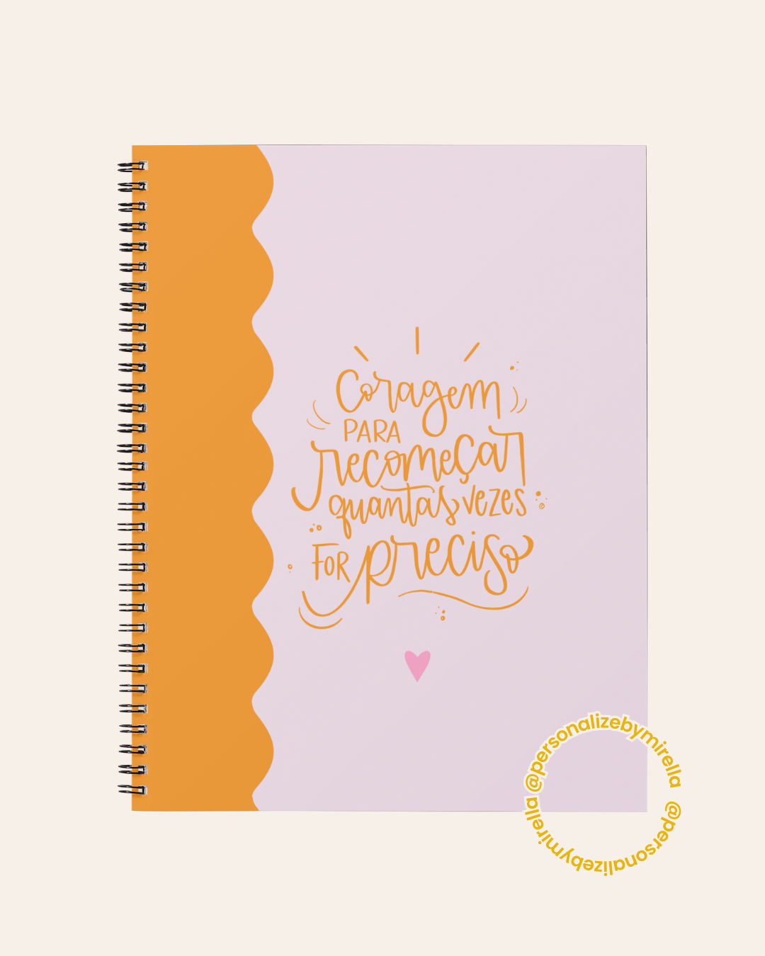 Caderno - Coragem Laranja