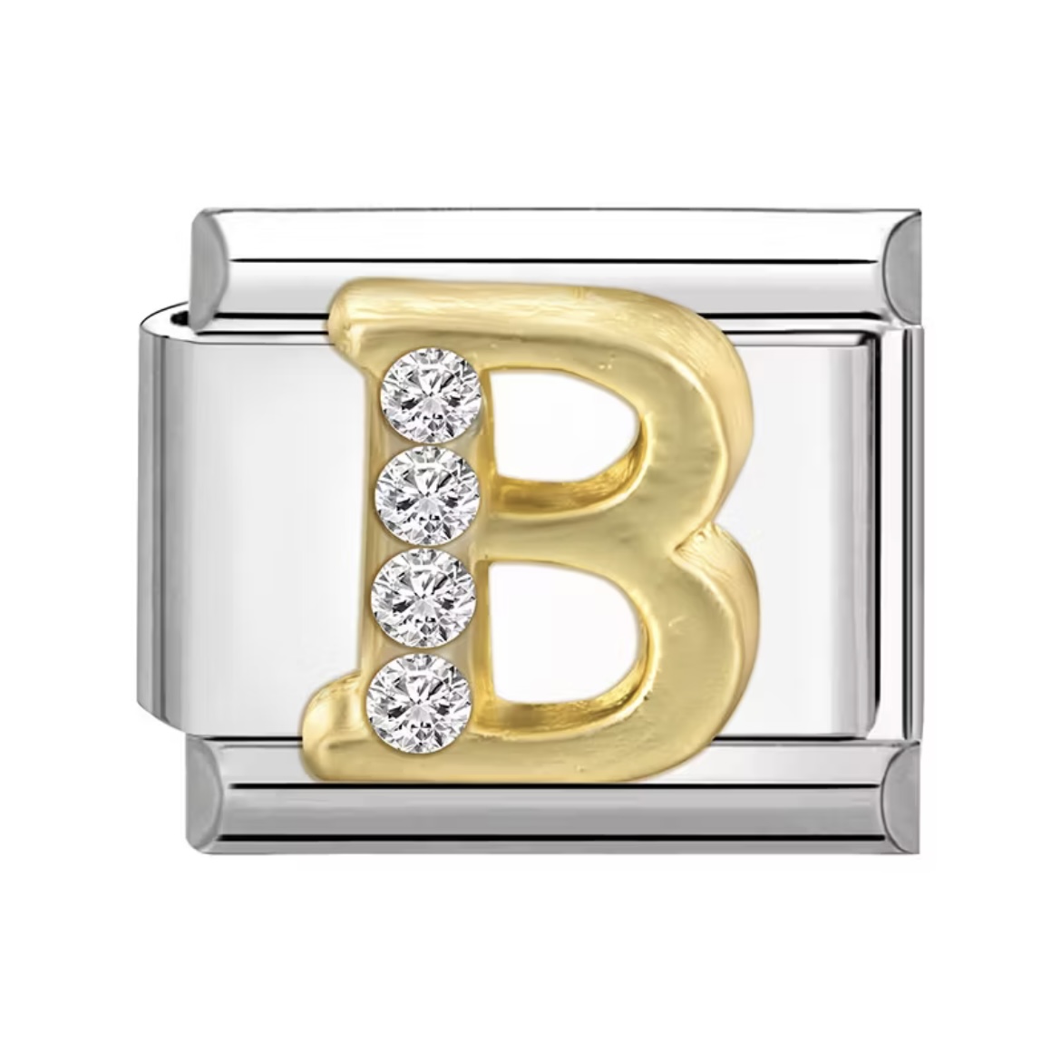 Coleção letras strass charm (berloque)