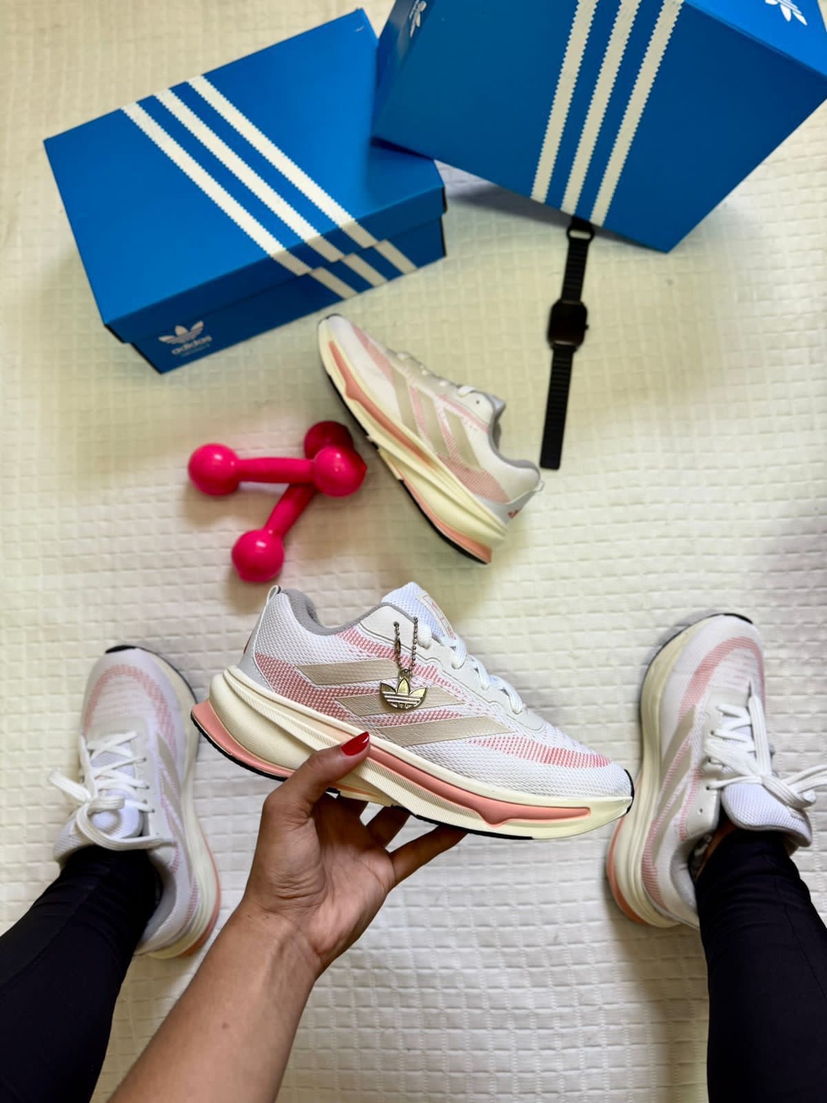 Tênis Adidas Adizzero 2000 Branco/Rosa