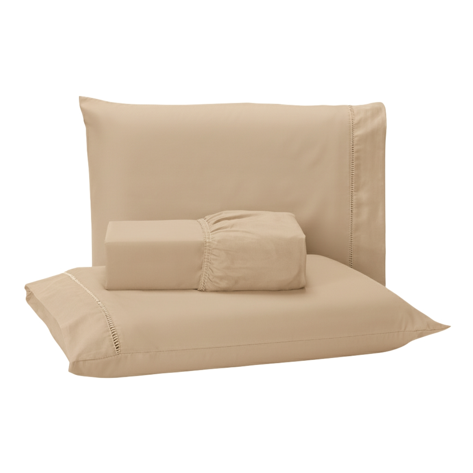 Jogo de Lençol Casal 3 Peças Ponto Palito Micropercal 400 Fios