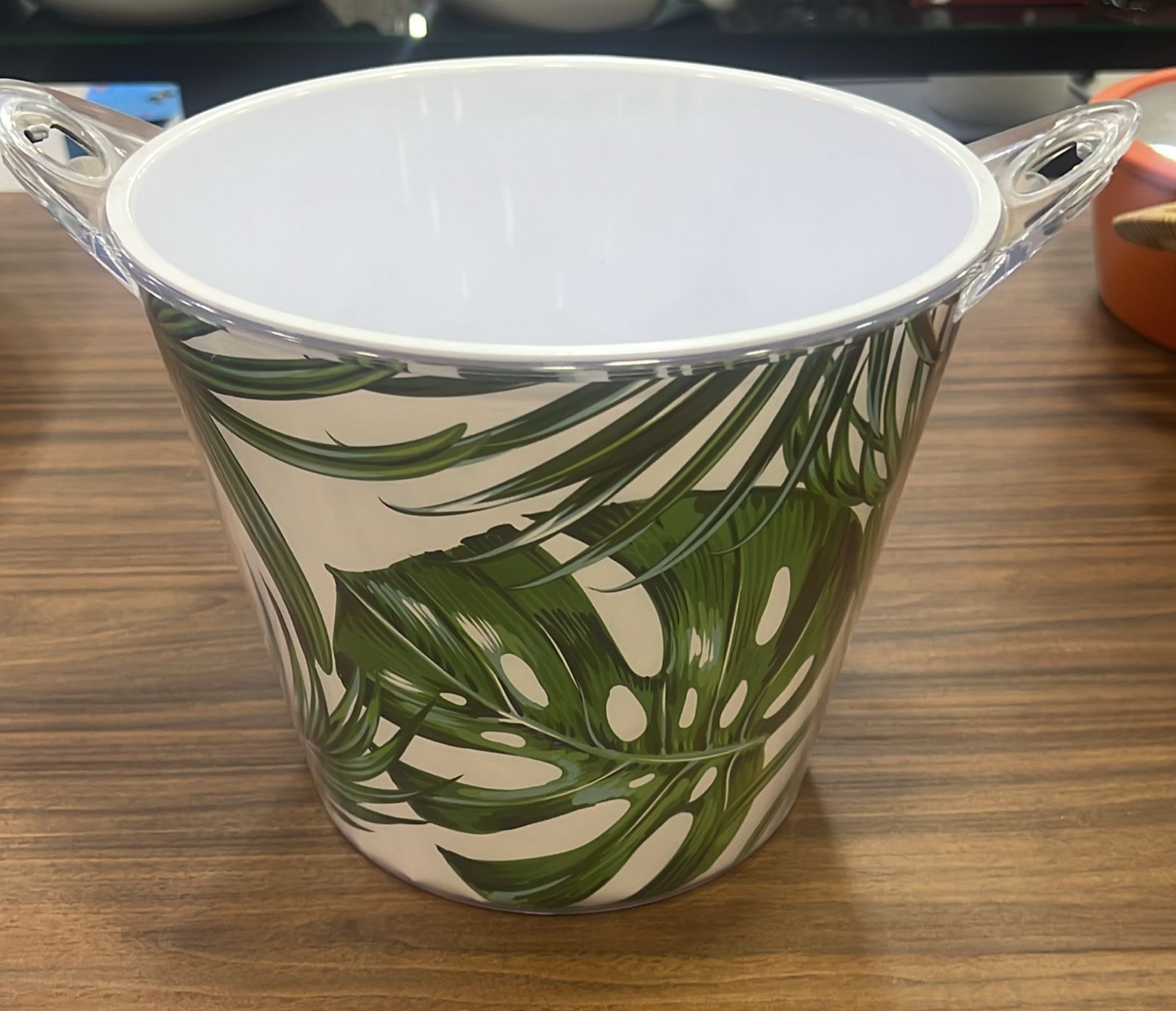 Balde de Gelo Acrílico Decorado com Abridor na Alça | Prático e Resistente