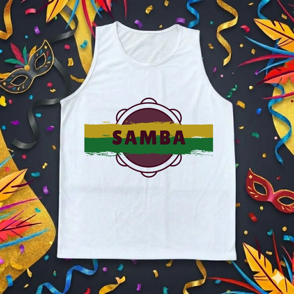 Regata Masculina "Samba" - Pandeiro e Raiz Brasileira