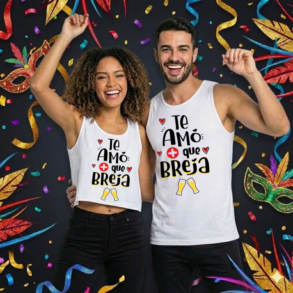 Kit Casal Carnaval "Te Amo Mais Que Breja" - A Prova de Amor