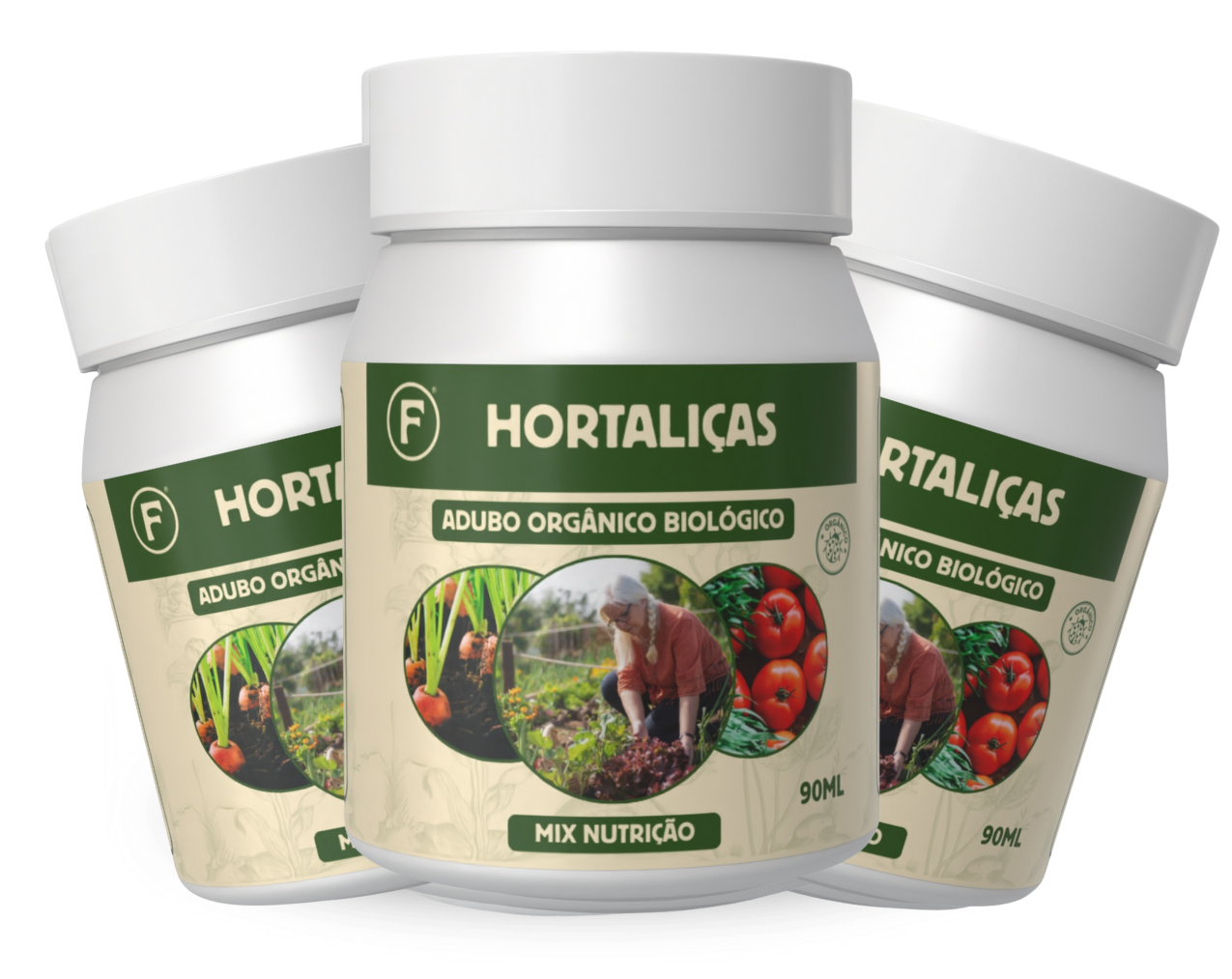 Combo Hortaliças Adubo Orgânico Biológico (3 Unidades)
