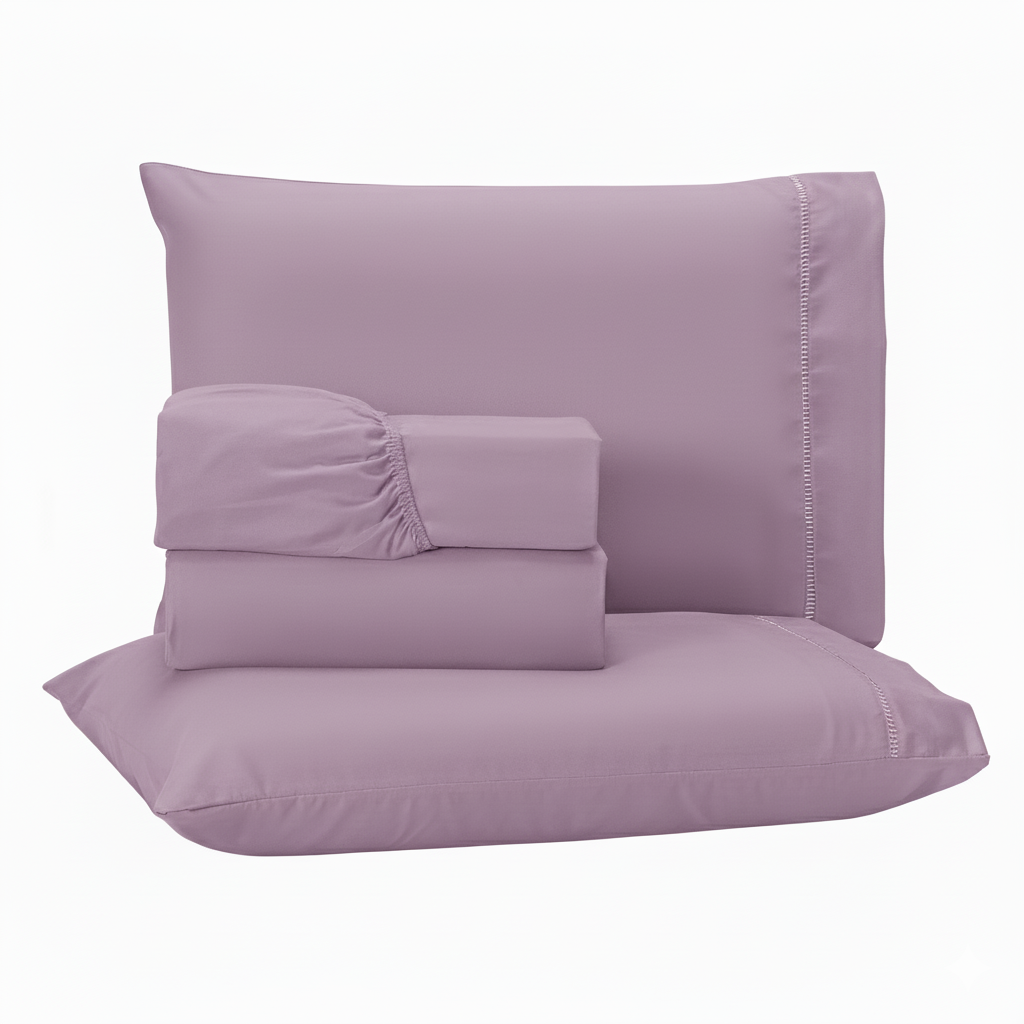 Jogo de Lençol King 4 Peças Ponto Palito Micropercal 400 Fios