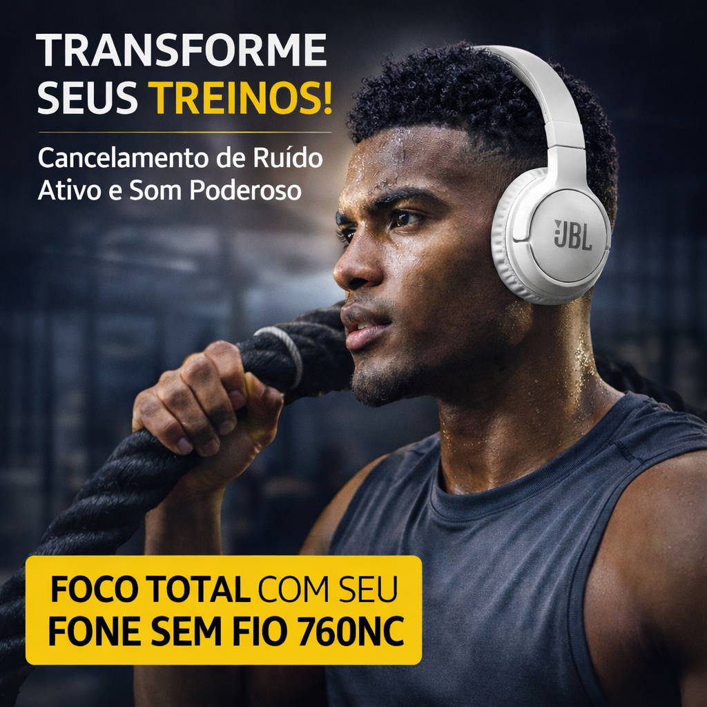 Fone Bluetooth Over-Ear 760NC com Cancelamento de Ruído
