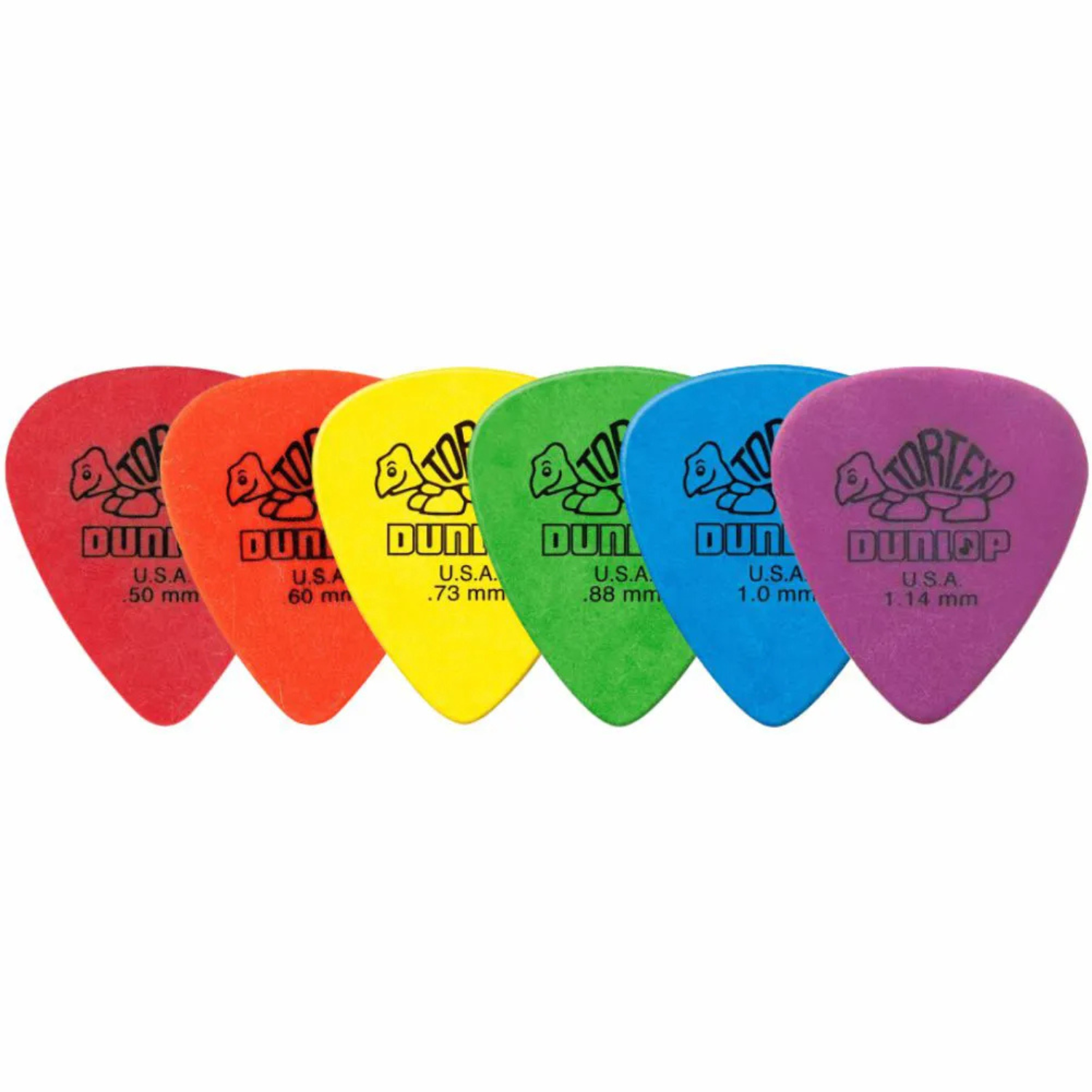 Kit 12 Palhetas Guitarra e Violão Jim Dunlop Variety Tortex