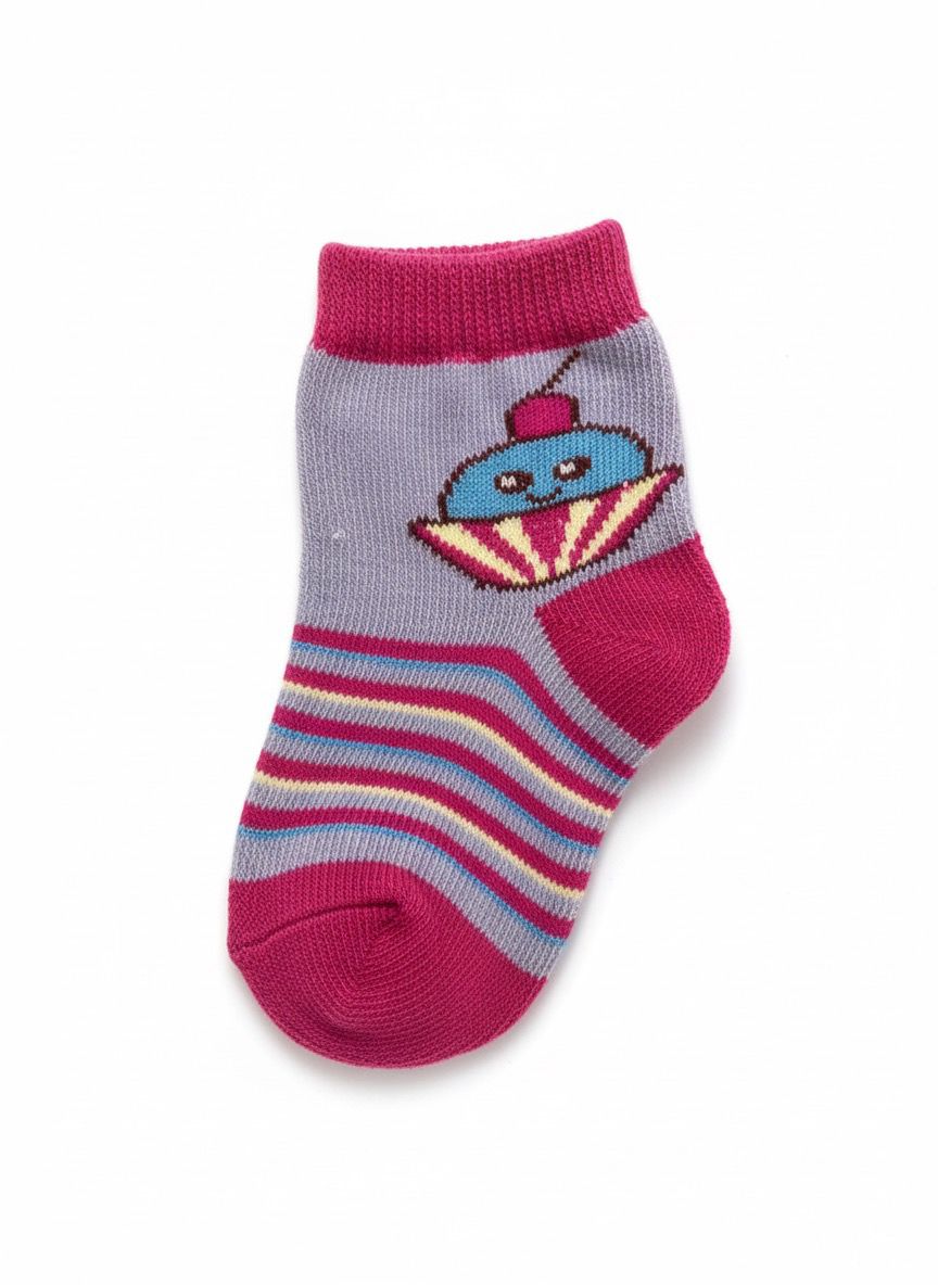 Meia Infantil Menina Algodão - Cupcake