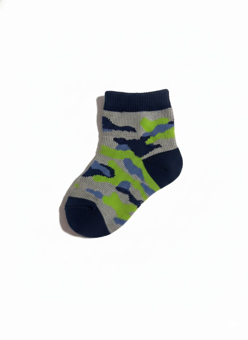 Meia Infantil Algodão - Camuflado
