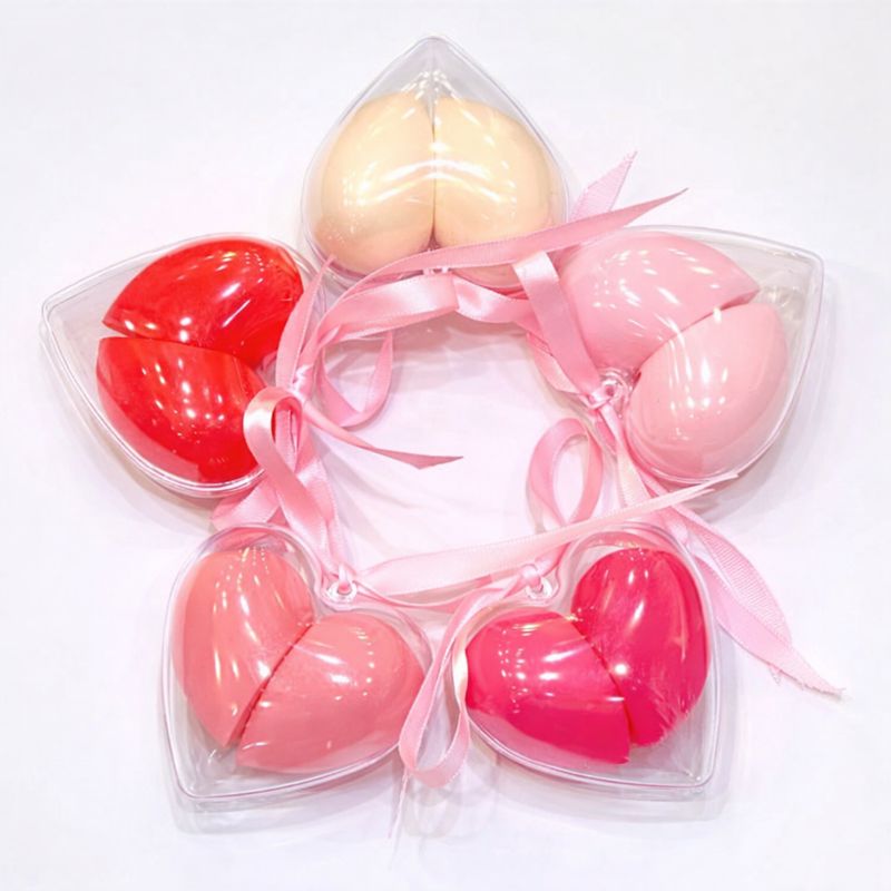 Esponja de Maquiagem Embalagem em Formato de Coração