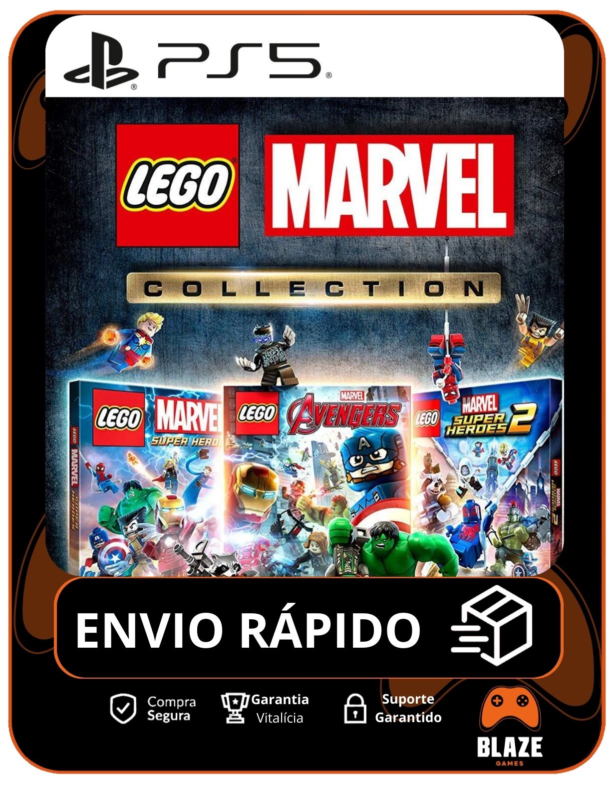 Coleção LEGO Marvel - PS5 - Edição Padrão - Mídia Digital