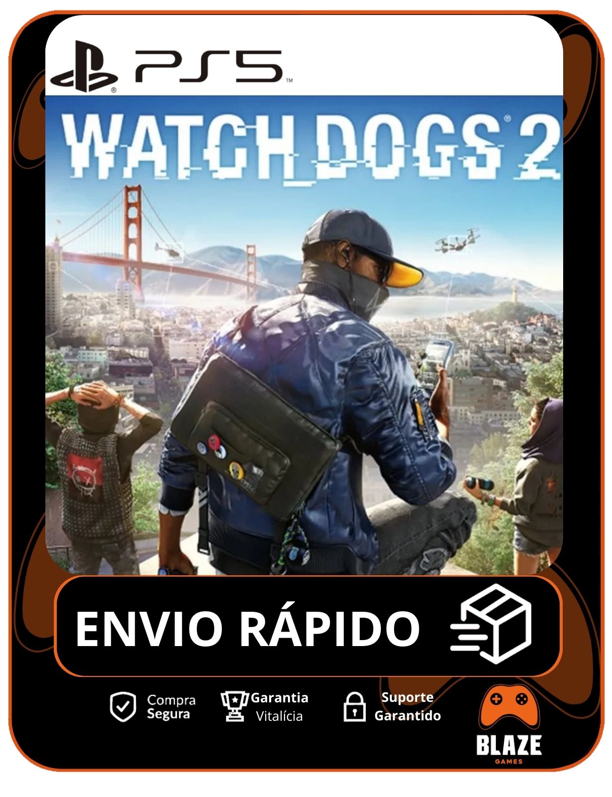 Watch Dogs 2 - PS5 - Edição Padrão - Mídia Digital