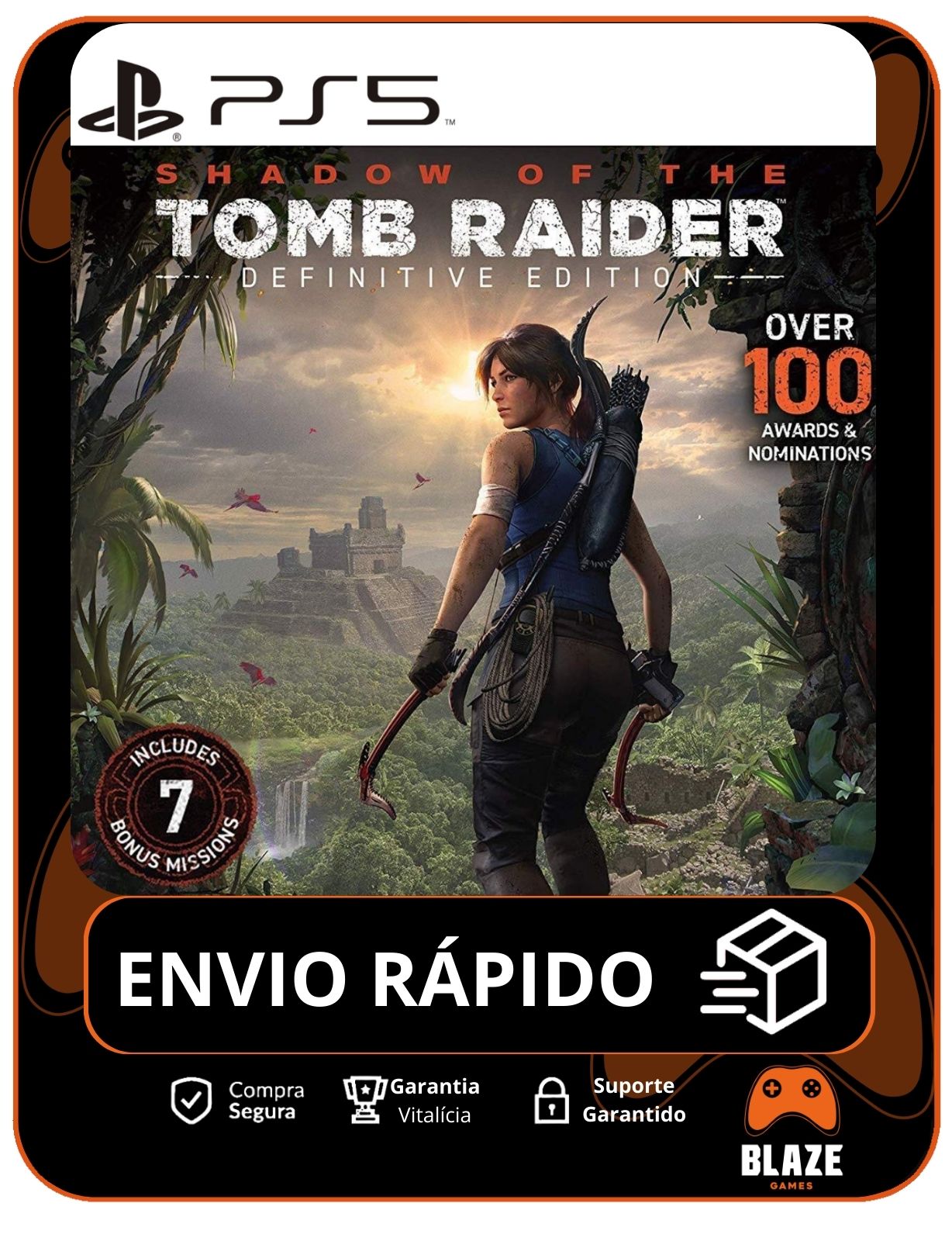 Shadow Of The Tomb Raider - PS5 - Edição Padrão - Mídia Digital