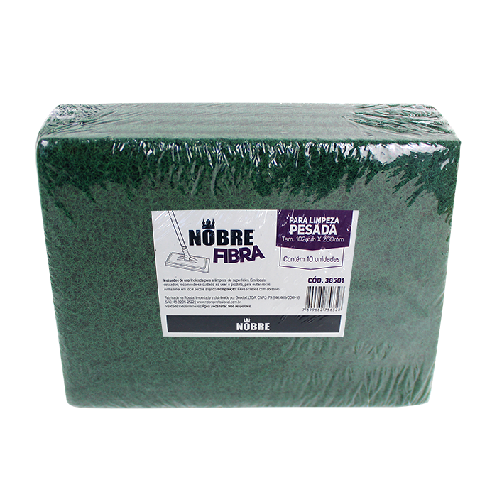 FIBRA P/LIMPEZA 102X260MM (PESADA, PCT C/10UNID.)