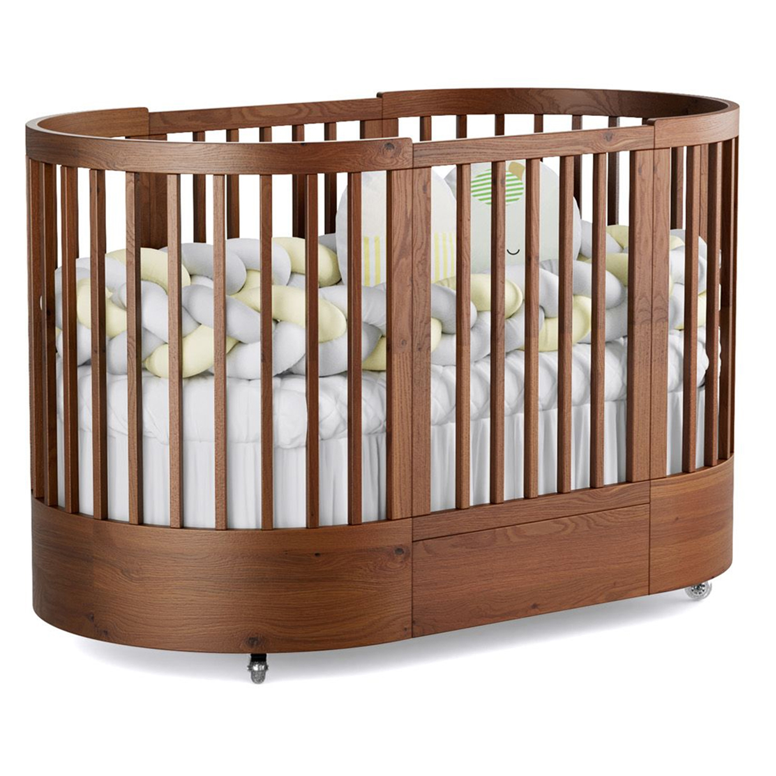 Berço 3 Em 1 Redondo Evolutivo - Mel