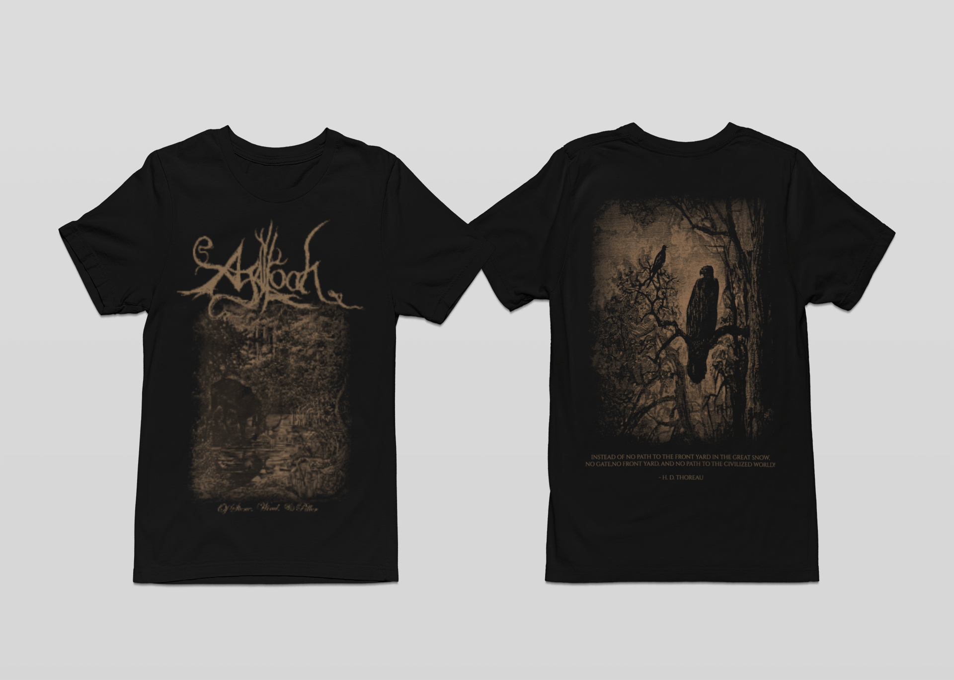 CAMISETA UNISSEX AGALLOCH OF STONE, WIND, AND PILLOR
