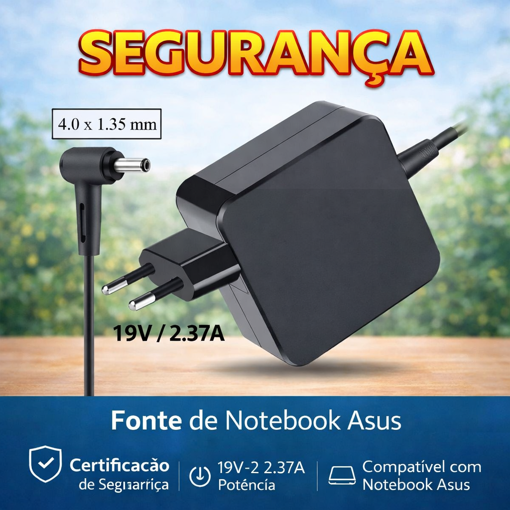 Carregador Notebook Asus 45w 19v 2,37a