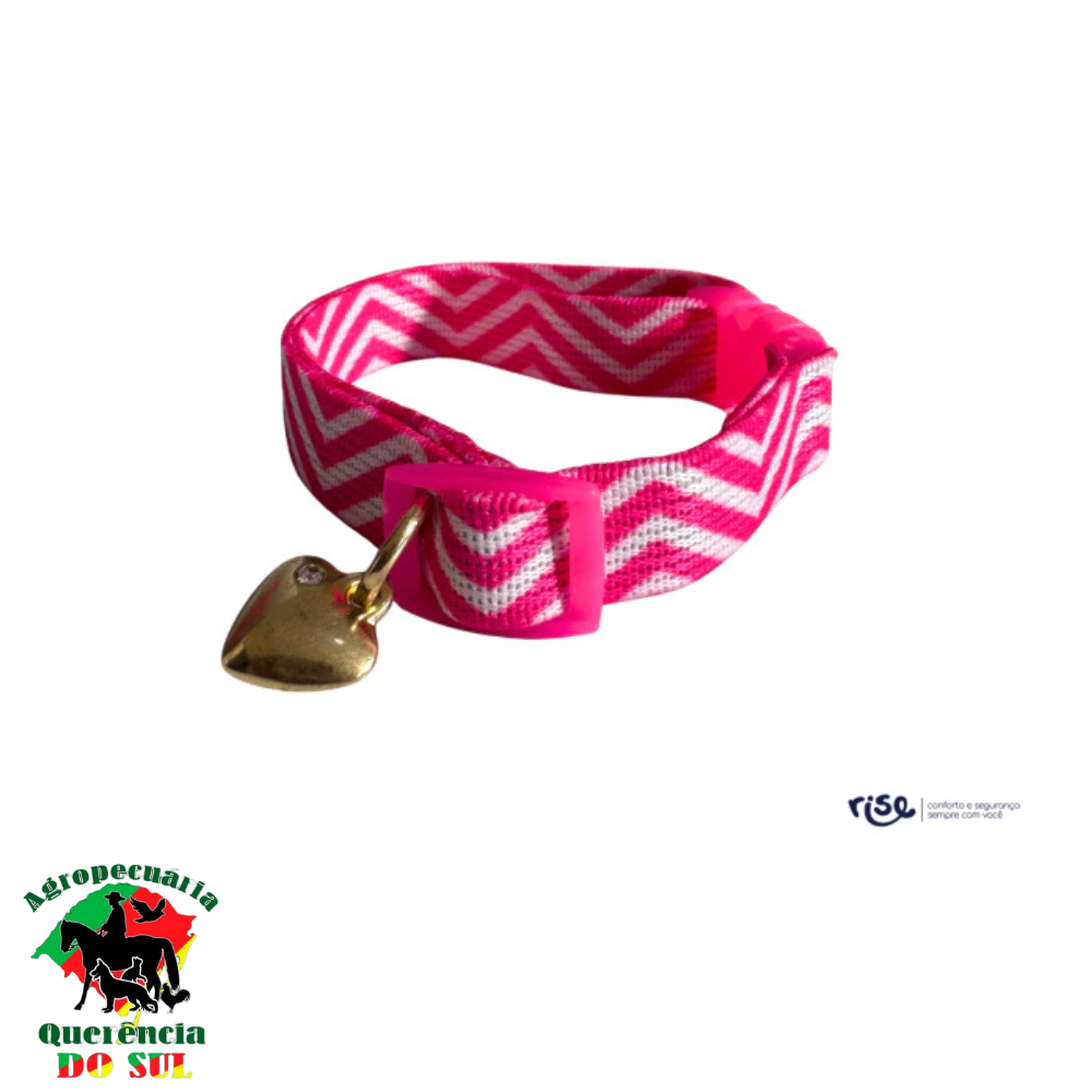 Coleira para Gato Pingente Coração