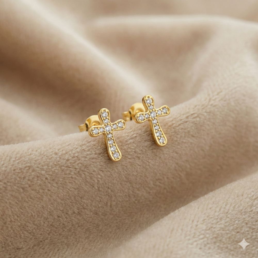 Brinco Cruz com Zircônias
