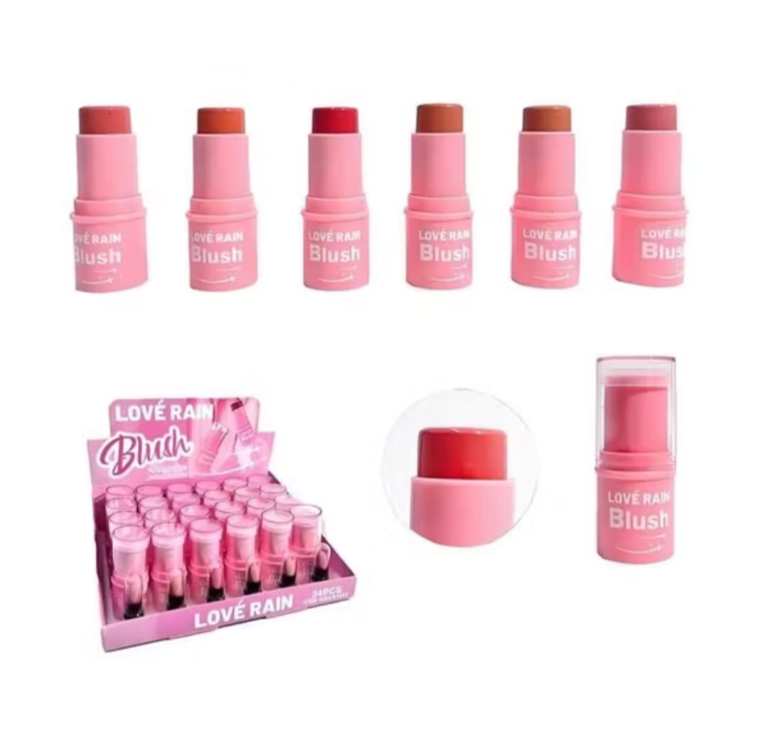 Blush Stick Lové Rain: Textura Leve, Fácil Esfumado e Efeito Rosinha Suave na Pele
