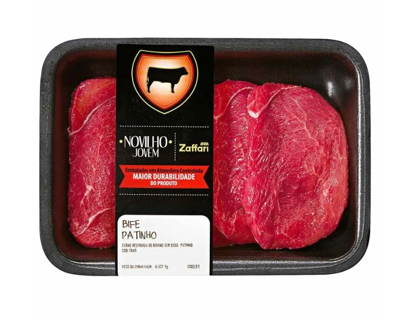 Bife de Patinho Bovino Resfriado de Novilho Jovem Zaffari EQUIVQLENTE A 571g