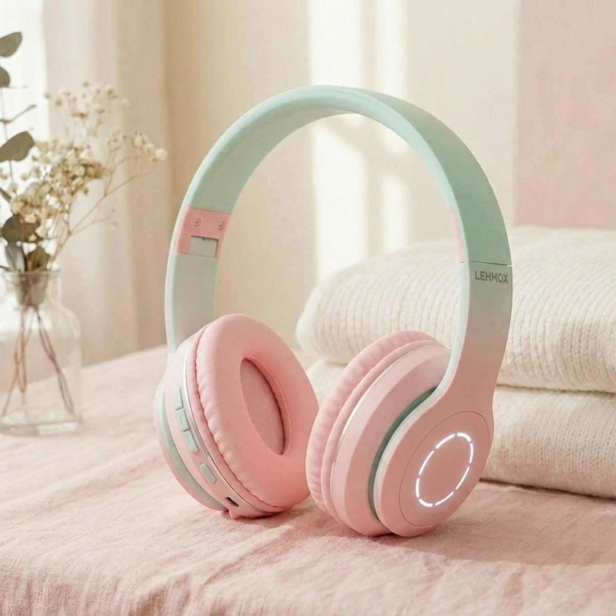 Fone de Ouvido Lehmox Bluetooth Gamer com Led e Isolamento