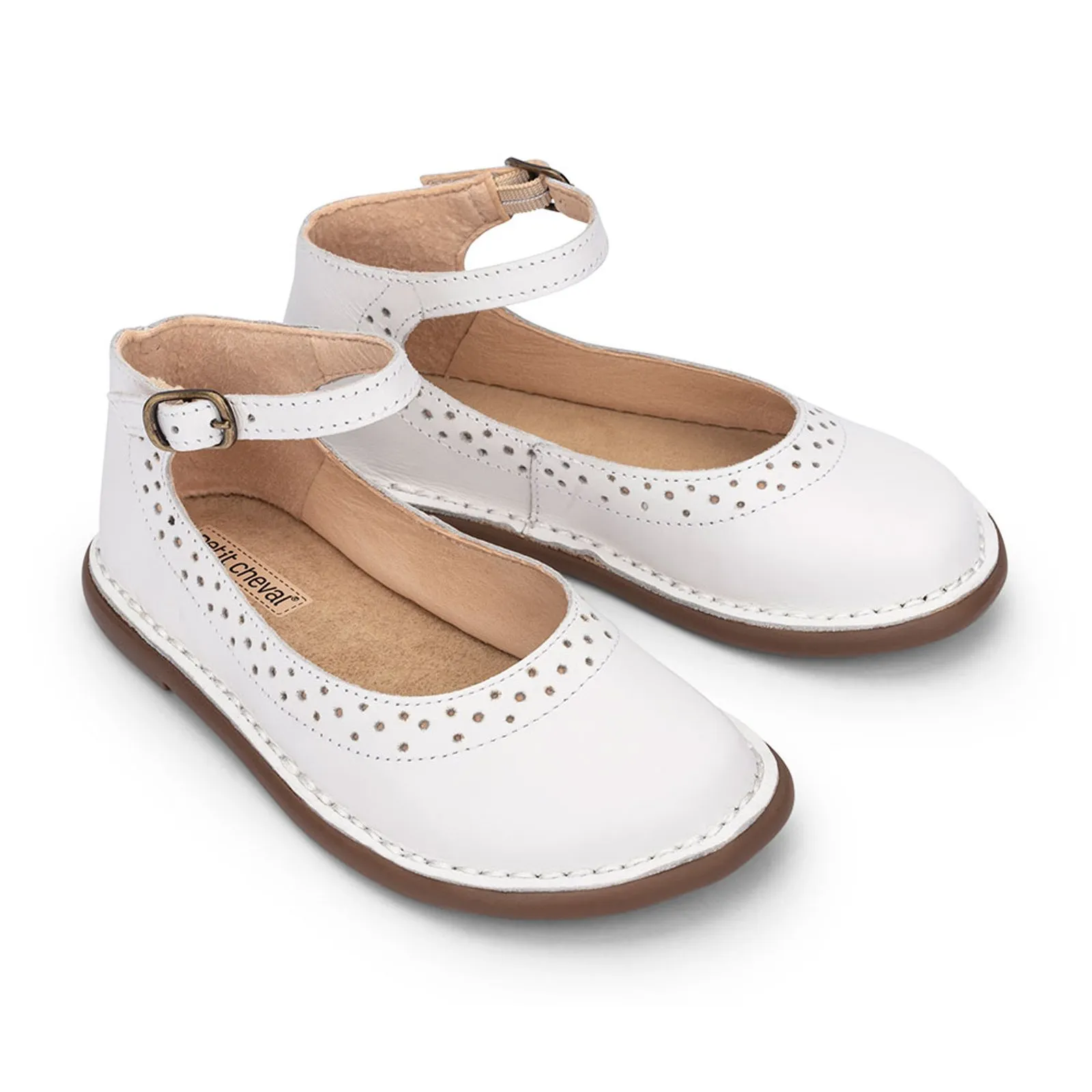 Sapatilha Patinete branca Petit cheval