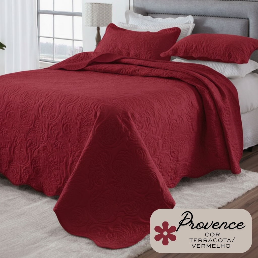 Kit Cobre Leito Queen Provence 3 Peças Ultrassônico