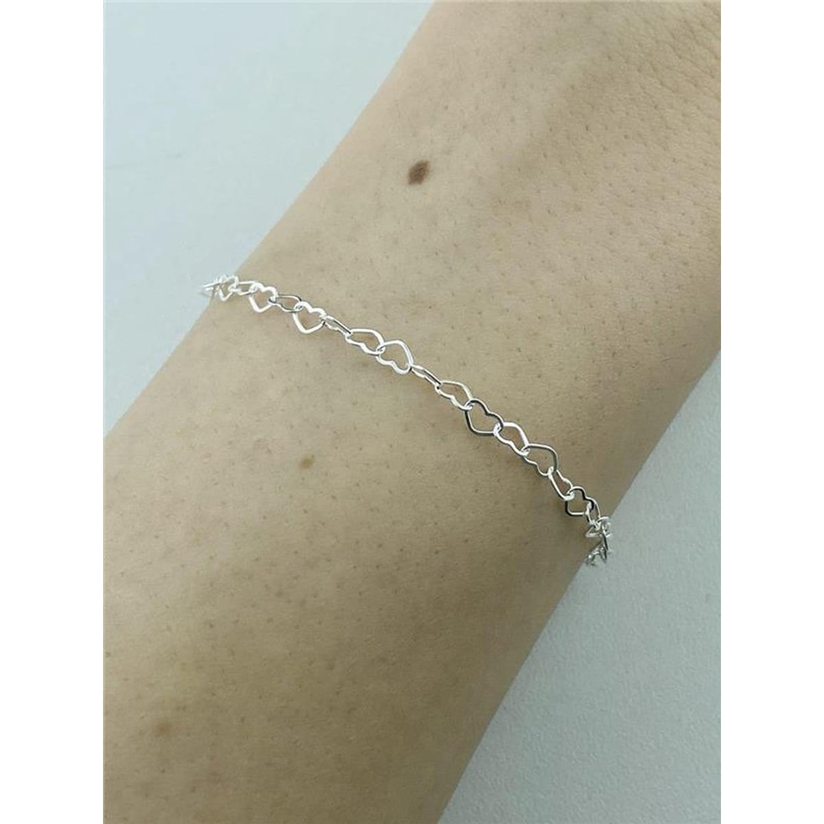 PULSEIRA ELO CORAÇÃO FIO 0.40 18CM
