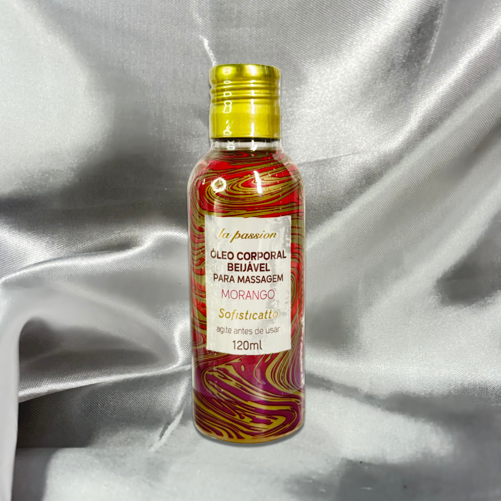 Óleo Beijável para Massagem Sofisticatto Morango 120ml