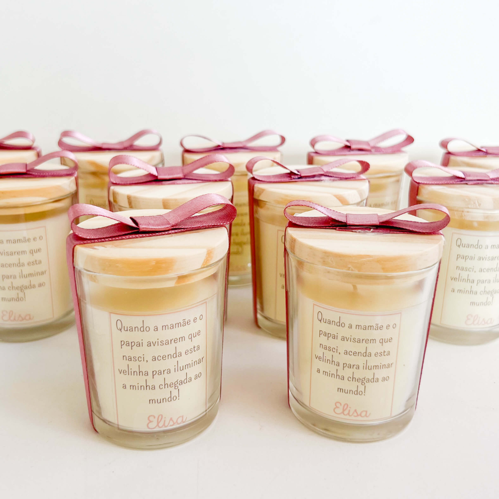 Lembrança Iluminada: Vela Aromática Personalizada 55g