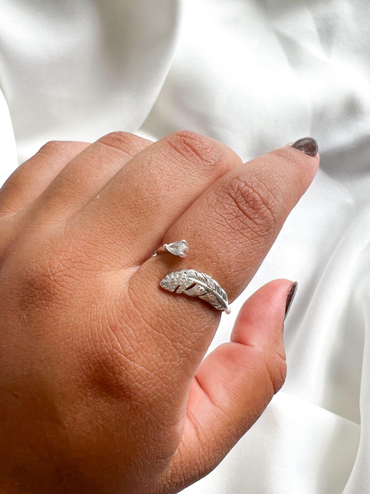 Anel regulavel ramo com ponto de luz