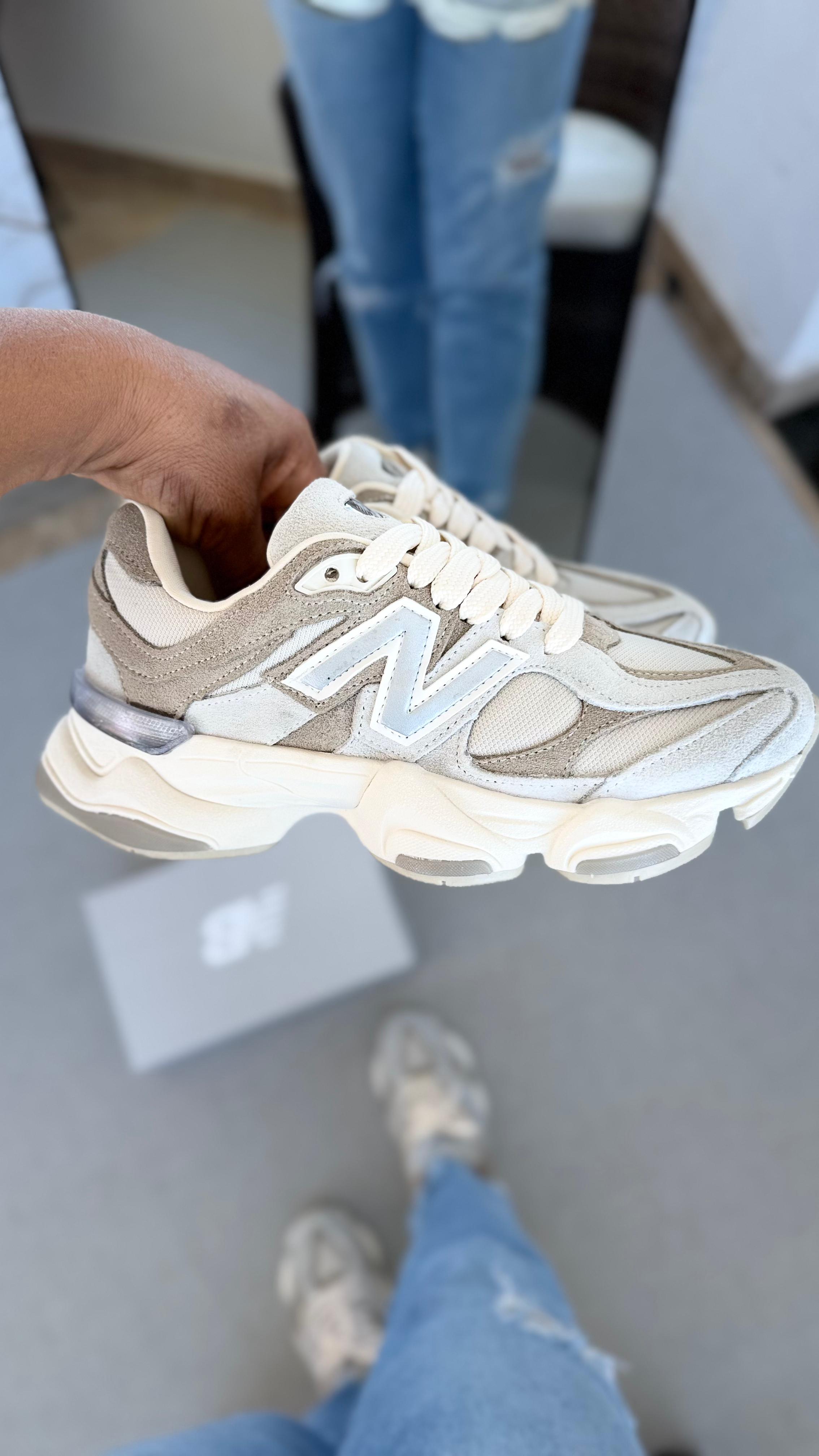 Tênis Casual Esportivo Nb 9060 Couro Taupe