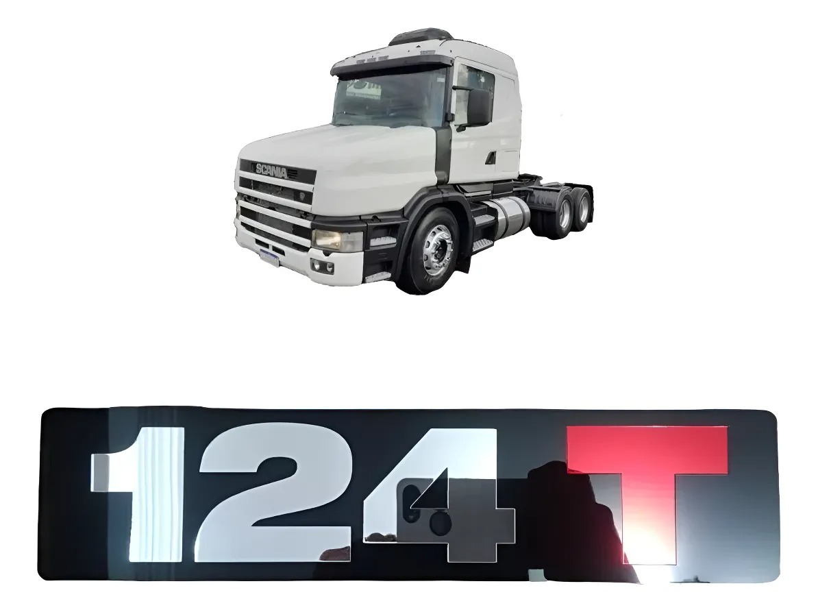 Aplique Emblema 124T vermelho Série 4 Em Acrílico