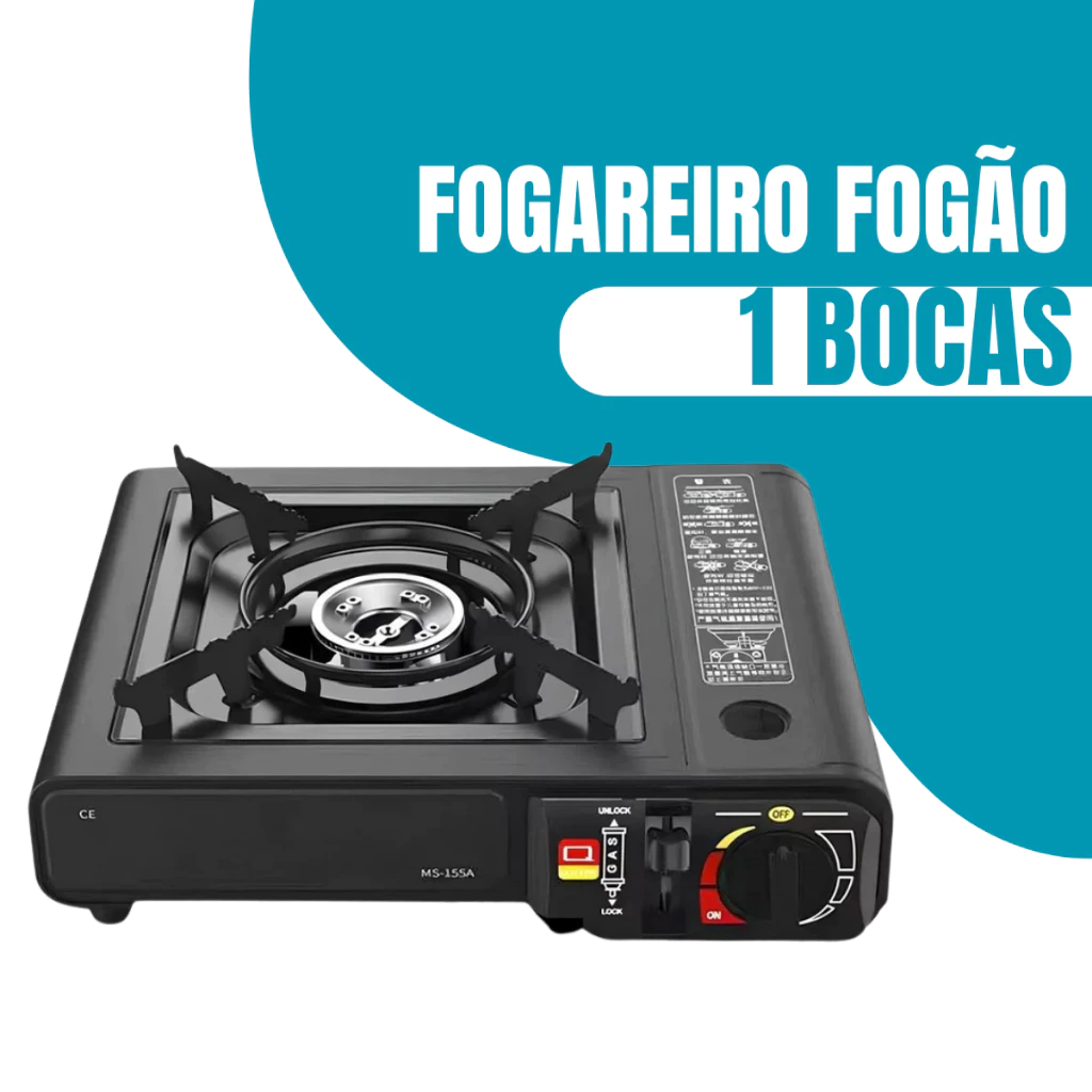 Fogareiro Fogão A Gás Portátil Multiuso Acampamento Pesca