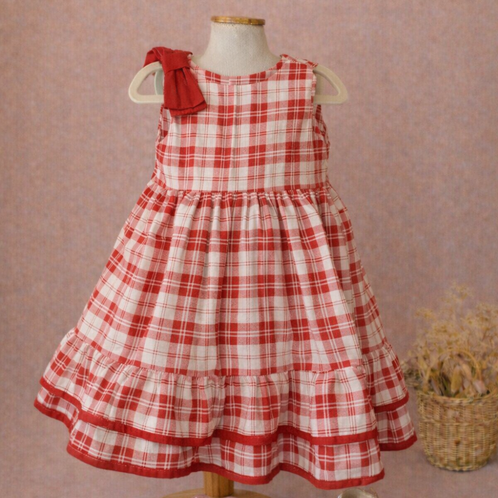 Vestido xadrez vermelho