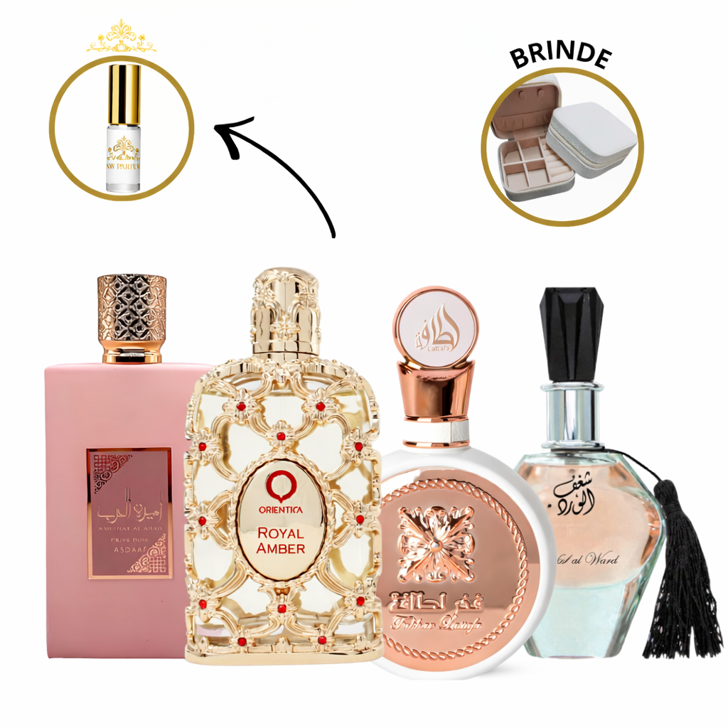 COMBO: ROSAS ÁRABES EXCLUSIVAS - Royal Amber - Fakhar Rose - Shagaf Al Ward - Ameetat Arab Privé Rose