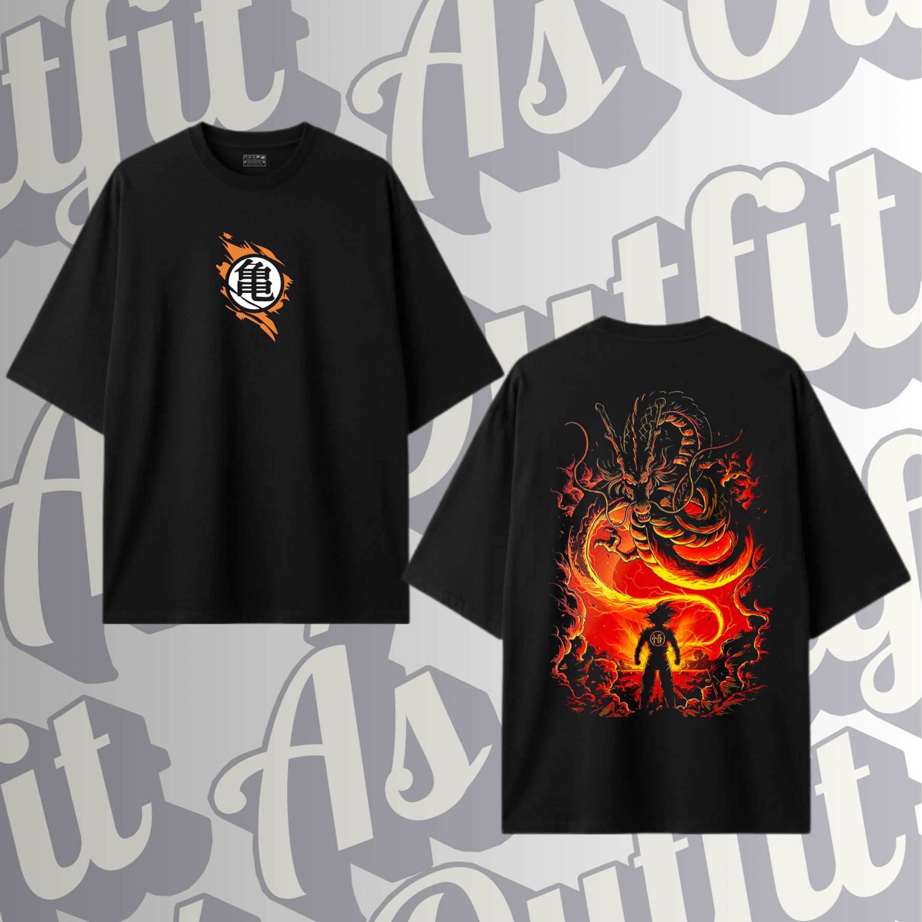 Camiseta Oversized Goku Orange