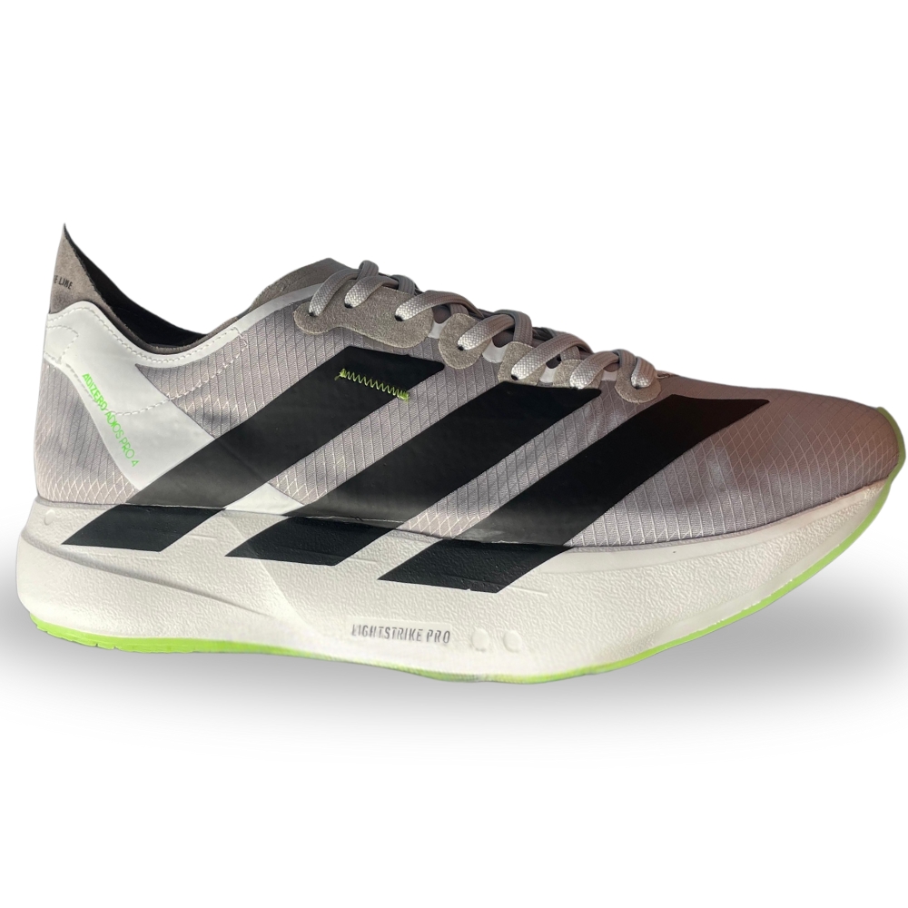 Adidas Adizero Adios Pro 4 - Cinza/Preto (Solado Verde)