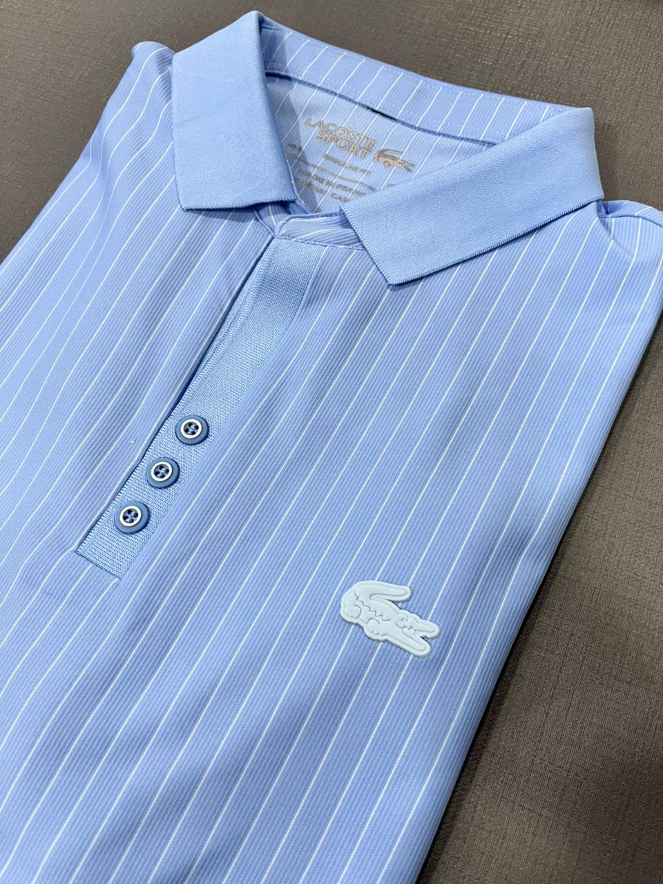 Camiseta Lacoste Gola Polo Listrada