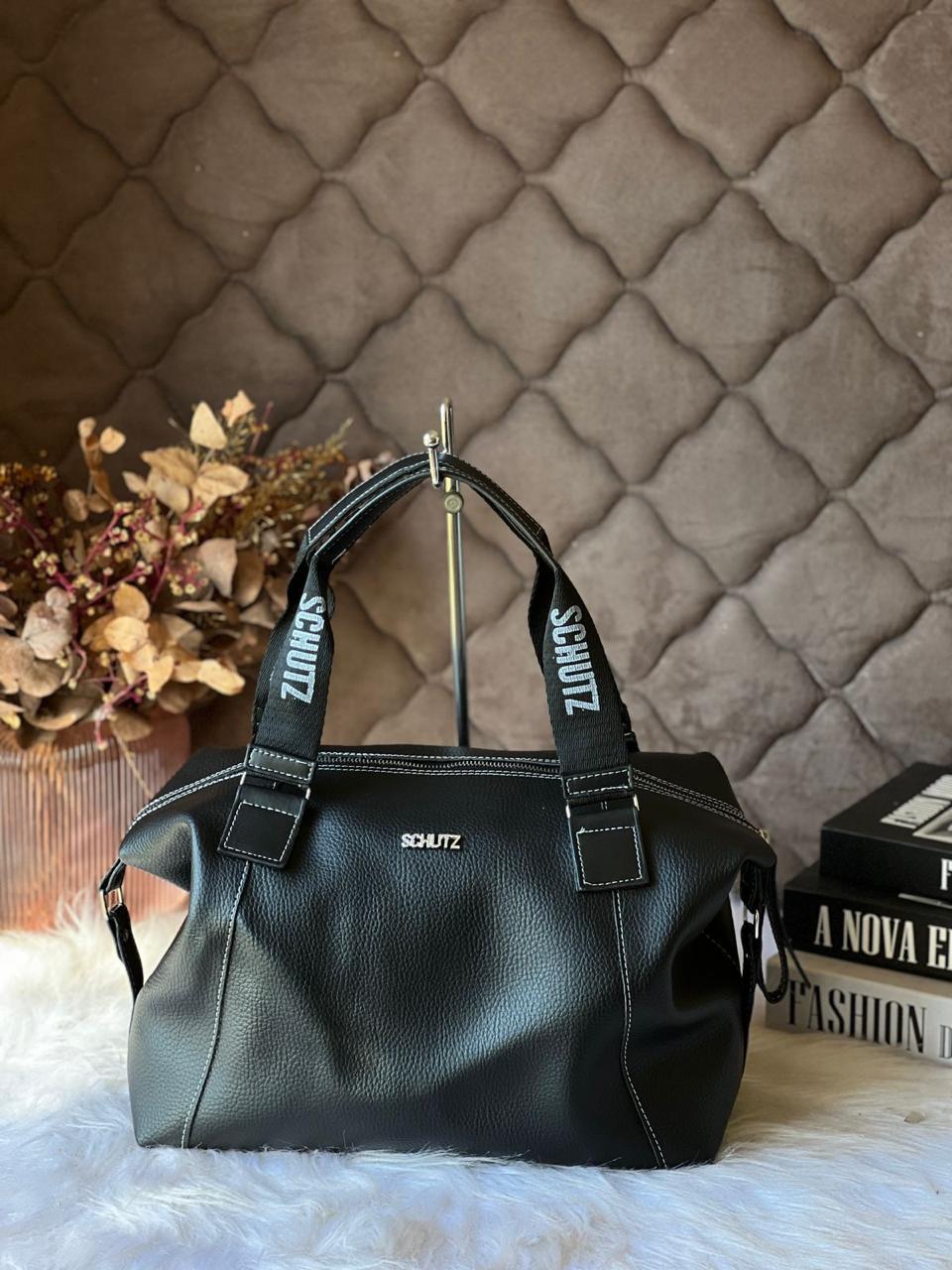 Bolsa Expansível Schutz Grande de Couro 2 em 1