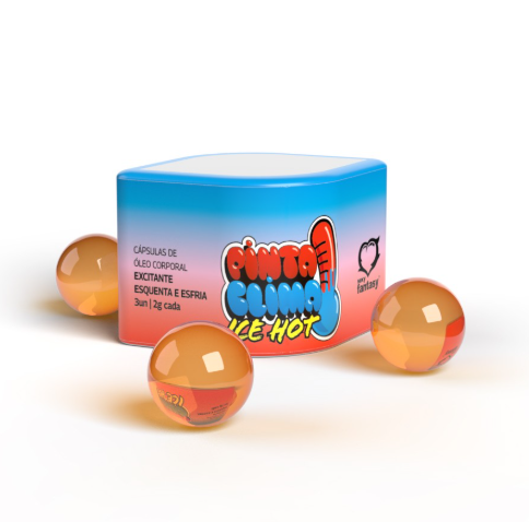 PINTA CLIMA ICE HOT EXCITANTE EM CAPSULA 3 UNIDADES